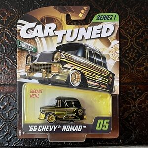 NWT CAR TUNED Series 1 
'56 Chevy Nomad Toy Car - Black and Gold